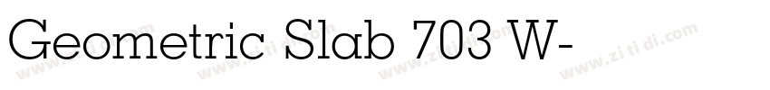 Geometric Slab 703 W字体转换